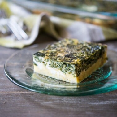 Paleo Clean Start Breakfast Casserole with spinach and hash browns